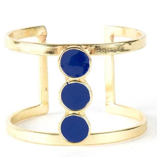 Tri-Moon Cuff - Cobalt - Rebel Vine Boutique