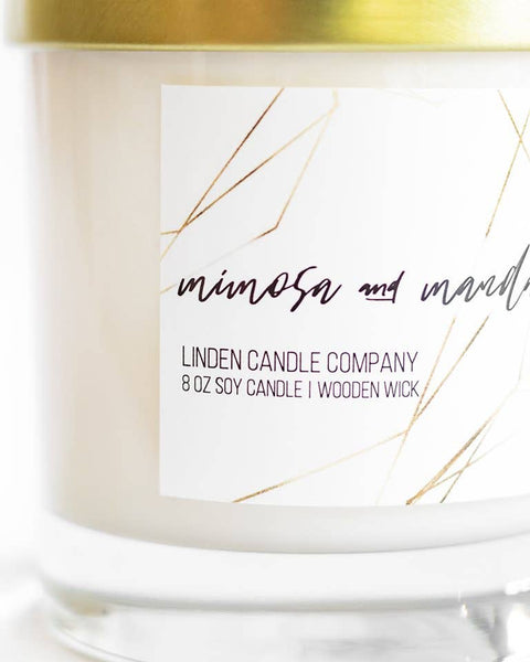 8oz Mimosa and Mandarin Candle - Rebel Vine Boutique