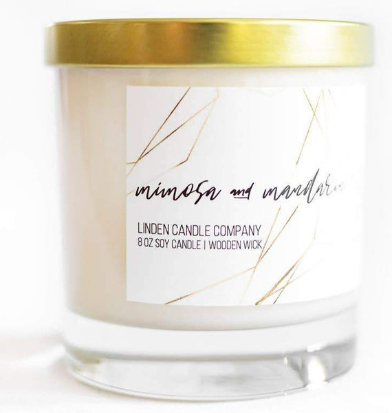8oz Mimosa and Mandarin Candle - Rebel Vine Boutique