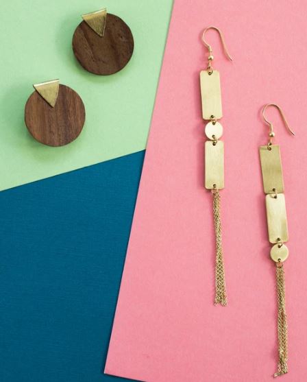 Camilla Wood Studs - Rebel Vine Boutique