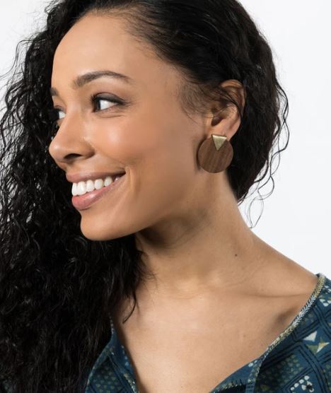 Camilla Wood Studs - Rebel Vine Boutique