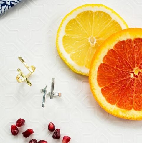 Hammered Couplet Ring - Silver - Rebel Vine Boutique