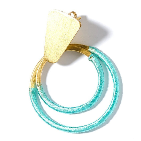 Kaia Earrings - Teal Hoop - Rebel Vine Boutique