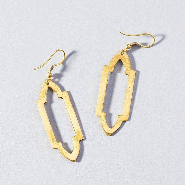 Ashram Window Earrings - Slim Gold - Rebel Vine Boutique