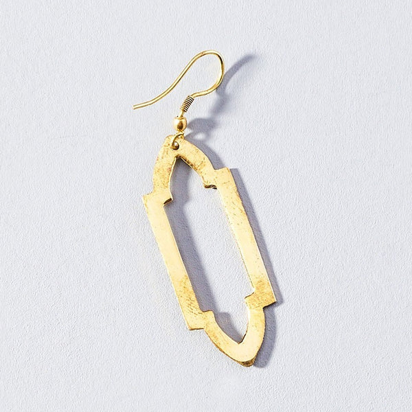 Ashram Window Earrings - Slim Gold - Rebel Vine Boutique