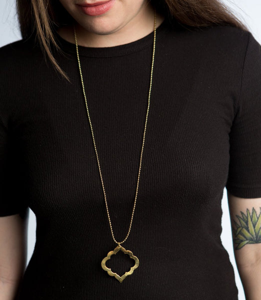 Ashram Window Necklace - Gold - Rebel Vine Boutique