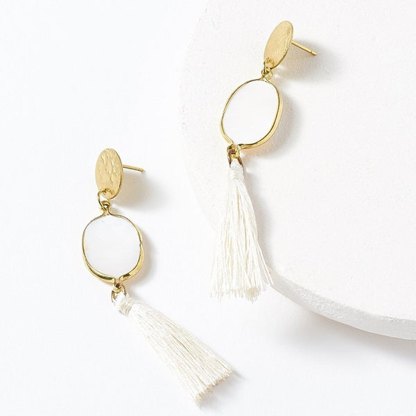 Dhavala Tassel Drop Earrings - Rebel Vine Boutique