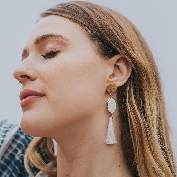 Dhavala Tassel Drop Earrings - Rebel Vine Boutique