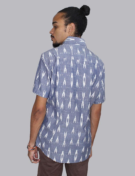 Celestial Ikat Button Down Shirt - Rebel Vine Boutique