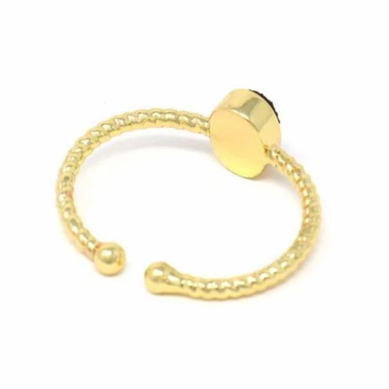 Druzy Agate Stone Ring - White - Rebel Vine Boutique