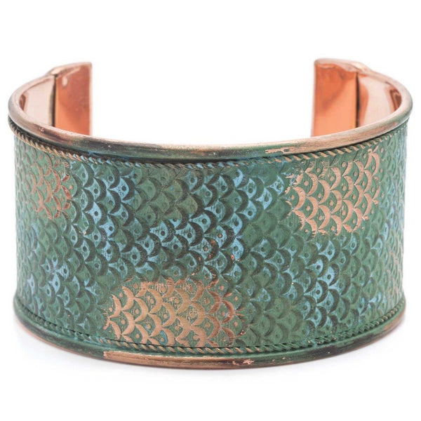 Art Deco Scallop Cuff - Patina - Rebel Vine Boutique