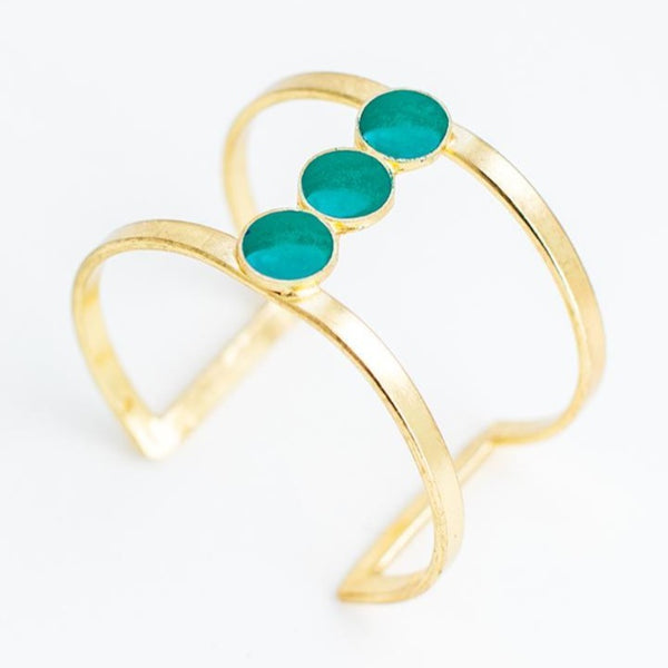Tri-Moon Cuff - Turquoise - Rebel Vine Boutique