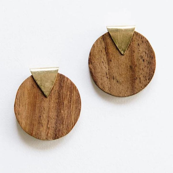Camilla Wood Studs - Rebel Vine Boutique