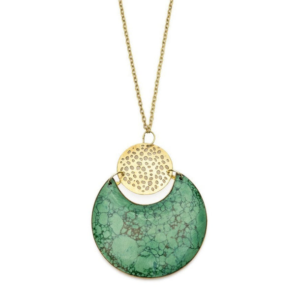 Tara Stone Crescent Necklace - Rebel Vine Boutique