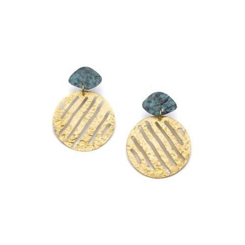 Nihira Gold Medallion Earrings - Rebel Vine Boutique