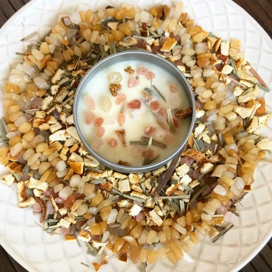 Positivity Crystal Infused Soy Candle - Rebel Vine Boutique