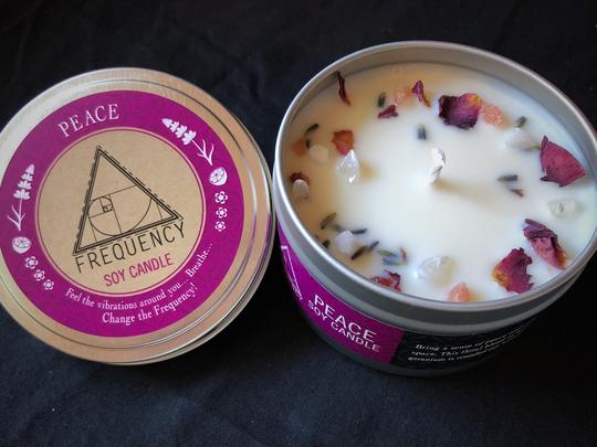 Peace Crystal Infused Soy Candle - Rebel Vine Boutique