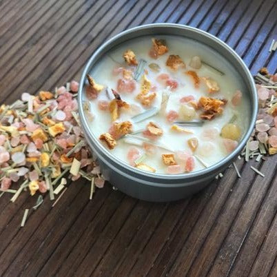 Positivity Crystal Infused Soy Candle - Rebel Vine Boutique