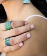 Art Deco Scallop Ring - Patina - Rebel Vine Boutique
