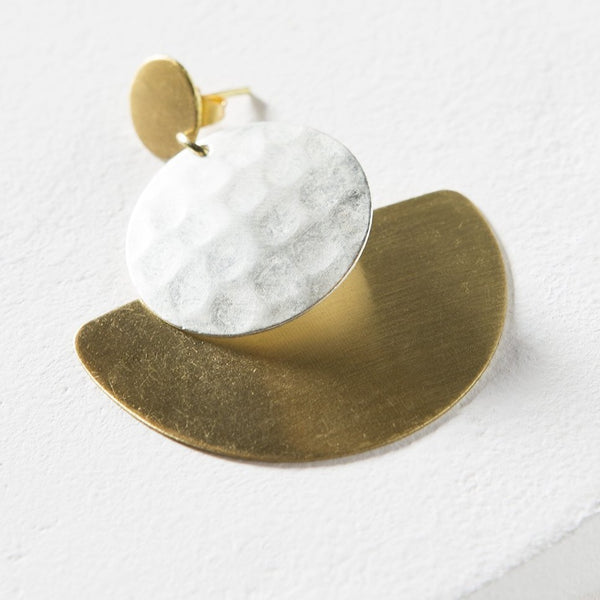 Vitana Deco Disc Earrings - Rebel Vine Boutique