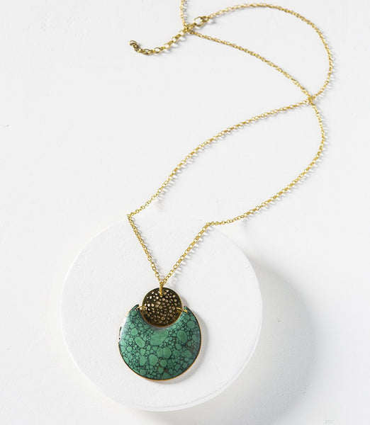 Tara Stone Crescent Necklace - Rebel Vine Boutique