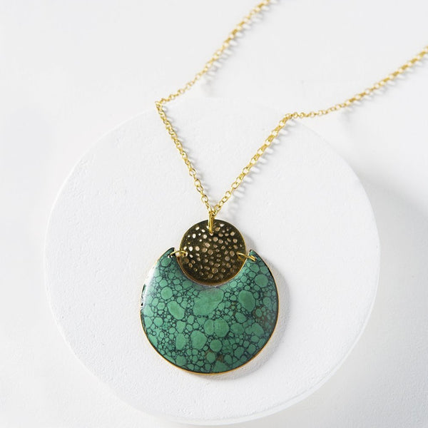 Tara Stone Crescent Necklace - Rebel Vine Boutique