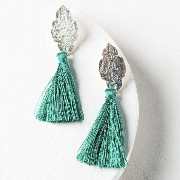 Nihira Ashram Window Earrings - Silver Tassel - Rebel Vine Boutique
