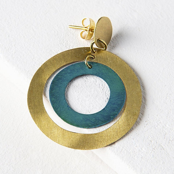 Vitana Teal Glow Earrings - Rebel Vine Boutique