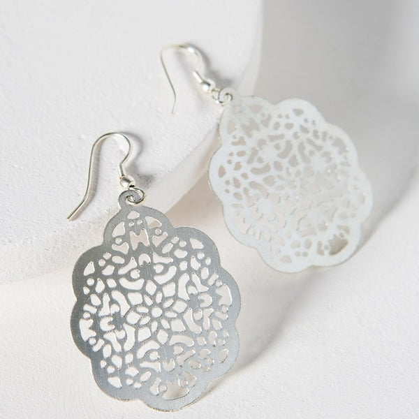 Viti Silvertone Earrings - Rebel Vine Boutique