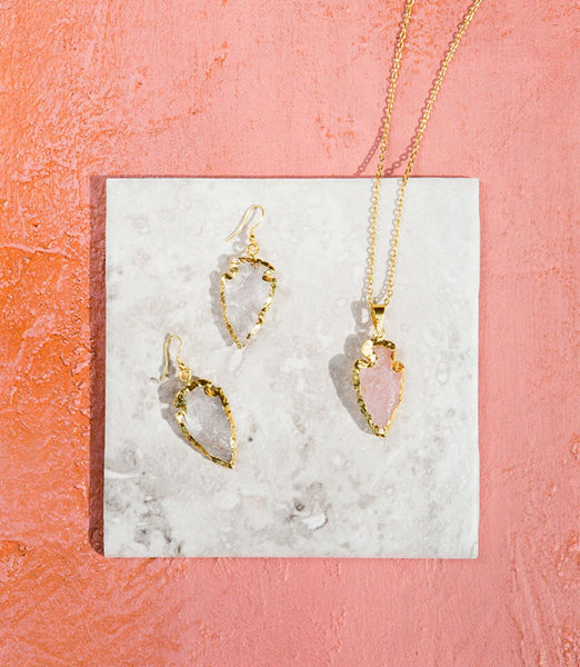 Abbakka Arrowhead Necklace - Rose - Rebel Vine Boutique