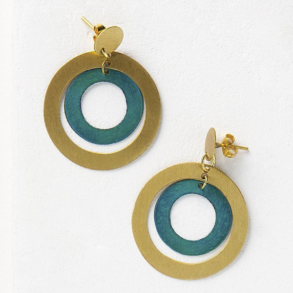 Vitana Teal Glow Earrings - Rebel Vine Boutique