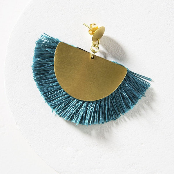 Vitana Cosmos Earrings - Teal - Rebel Vine Boutique