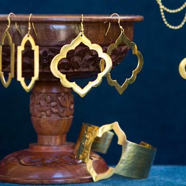 Ashram Window Earrings - Slim Gold - Rebel Vine Boutique