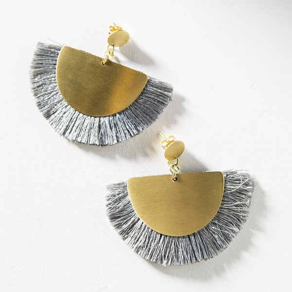 Vitana Cosmos Earrings - Gray - Rebel Vine Boutique