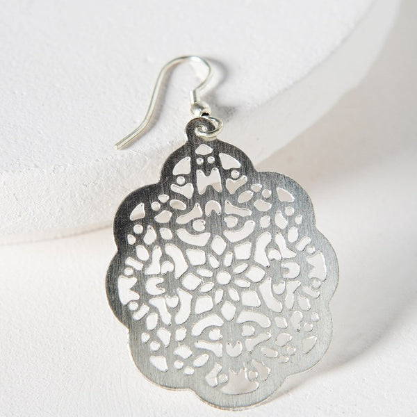 Viti Silvertone Earrings - Rebel Vine Boutique