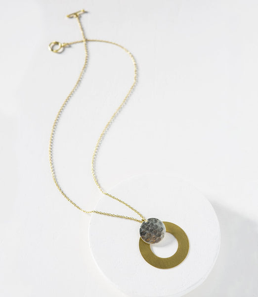 Vitana Necklace - Deco Disc - Rebel Vine Boutique