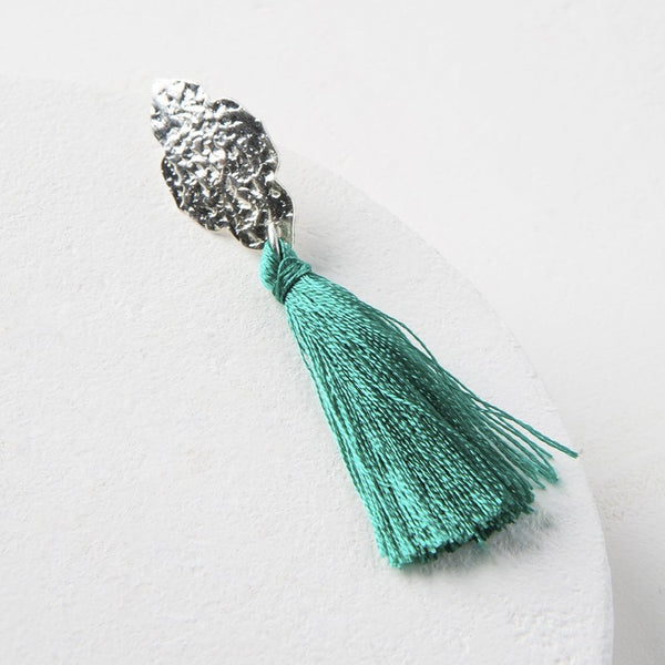 Nihira Ashram Window Earrings - Silver Tassel - Rebel Vine Boutique