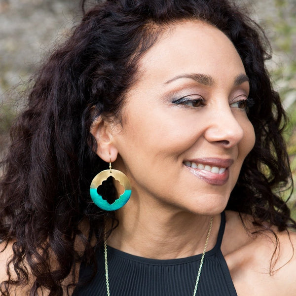 Ashram Window Earrings - Gold Patina - Rebel Vine Boutique