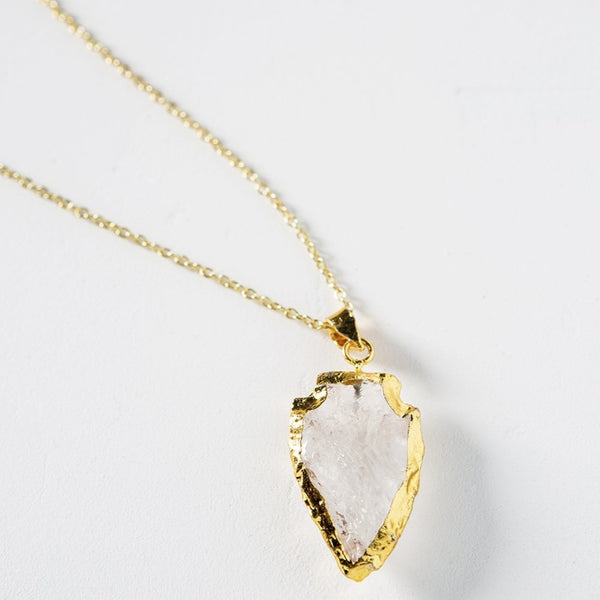 Abbakka Arrowhead Necklace - Crystal - Rebel Vine Boutique