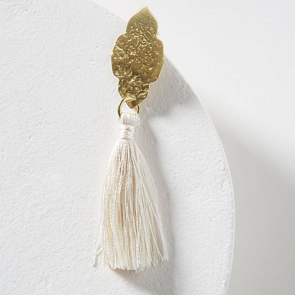 Nihira Ashram Window Earrings - Gold Tassel - Rebel Vine Boutique