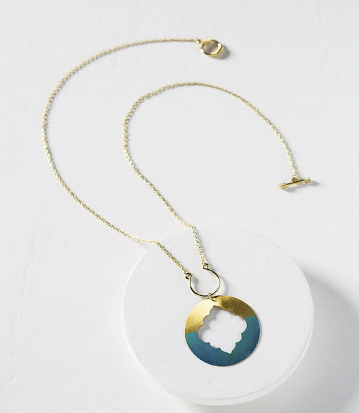 Ashram Window Necklace - Gold Patina - Rebel Vine Boutique
