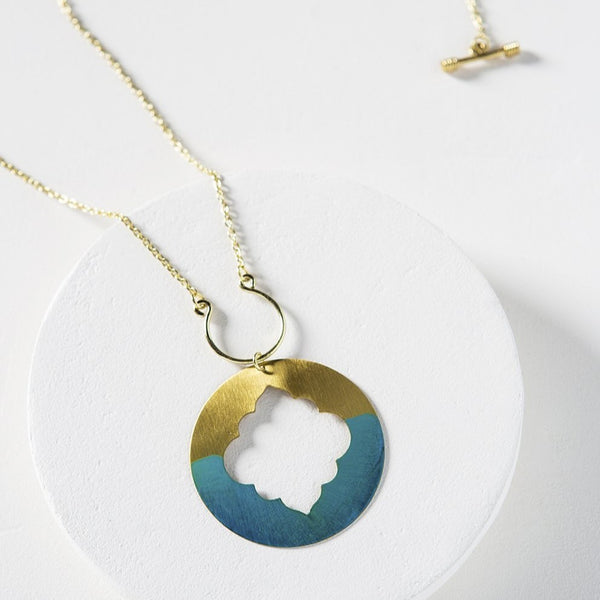 Ashram Window Necklace - Gold Patina - Rebel Vine Boutique