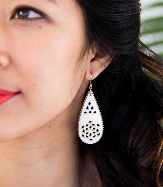 Anika Earrings - Filigree Teardrop - Rebel Vine Boutique