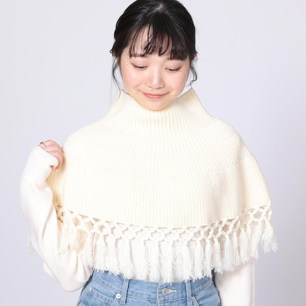 Round Poncho with Hand-Attached Fringe