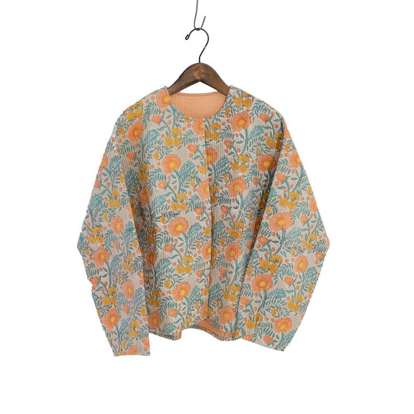 Block-Print Quilted Jacket – Poppy