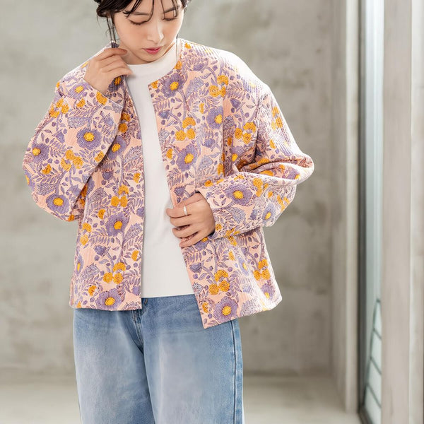 Block-Print Quilted Jacket – Poppy