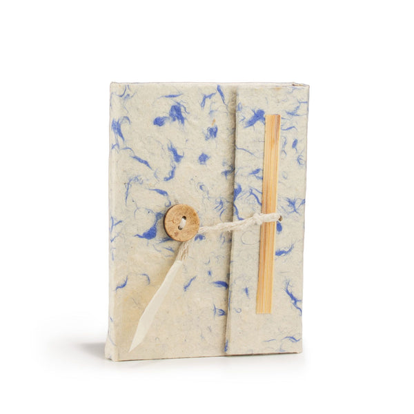 Mini Lokta Mixed Blue Cotton Notebook