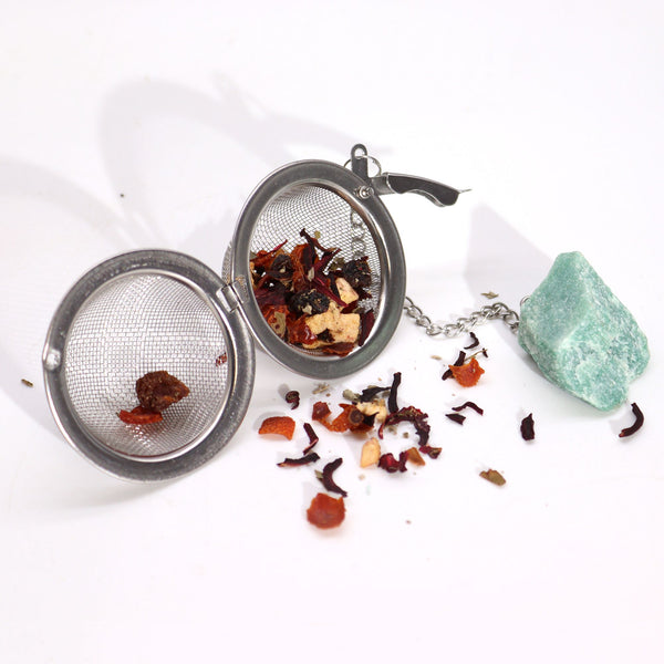 Raw Gemstone Tea Strainer - Amethyst Cluster