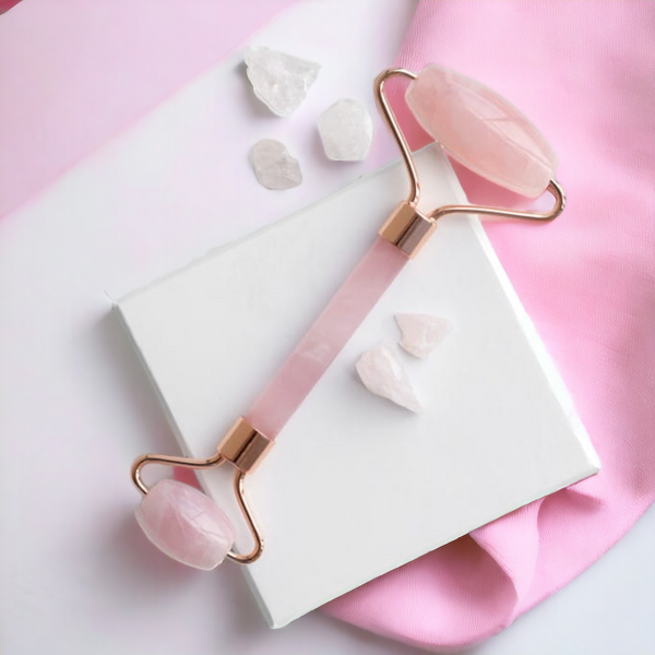 Gemstone Face Roller - Rose Quartz with Pouch