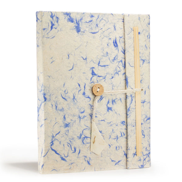 Large Lokta Mixed Blue Cotton Notebook